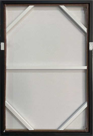 Plow Πινακας Διακοσμησης 60x90x4cm Καμβας Καφε Σκουρο Mdf 035042