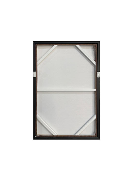 Plow Πινακας Διακοσμησης 60x90x4cm Καμβας Καφε Σκουρο Mdf 035043