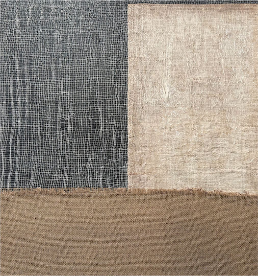 Plis Decorative Painting 80x80x4cm Canvas Beige Dark Brown Wood Terracotta 035041 Plis Decorative Painting 80x80x4cm Canvas Beige Dark Brown Wood Terracotta 035041
