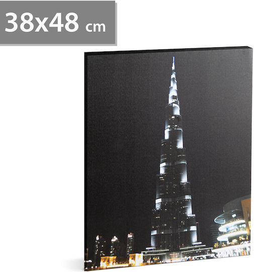 Led Wall Picture "burj Khalifa" 2 X Aa 38 X 48 Cm