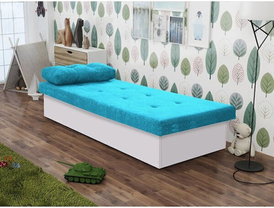 Dover Pat Single Cu Spațiu De Stocare Potrivit Pentru Saltea 80x190cm Turcoaz Dover Pat Single Cu Spațiu De Stocare Potrivit Pentru Saltea 80x190cm Turcoaz