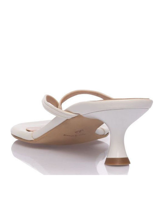 Mules with Heel in White Colour
