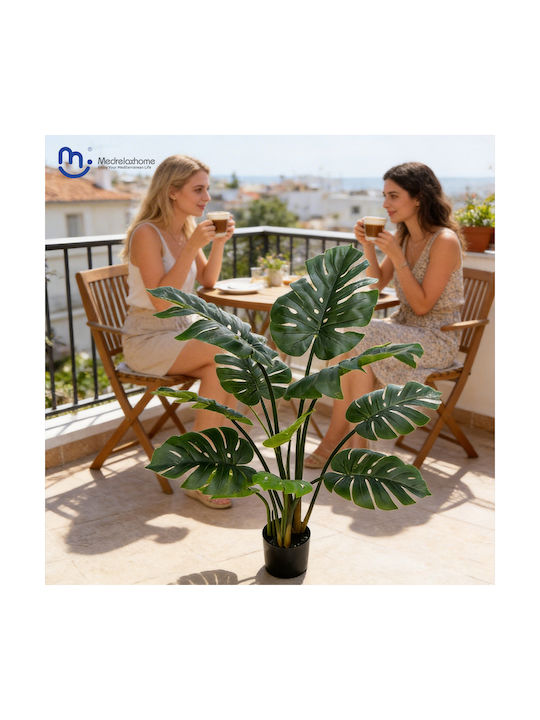 Medrelaxhome Διακοσμητικό Τεχνητό Φυτό Μονστέρα 2 Monstera H110cm