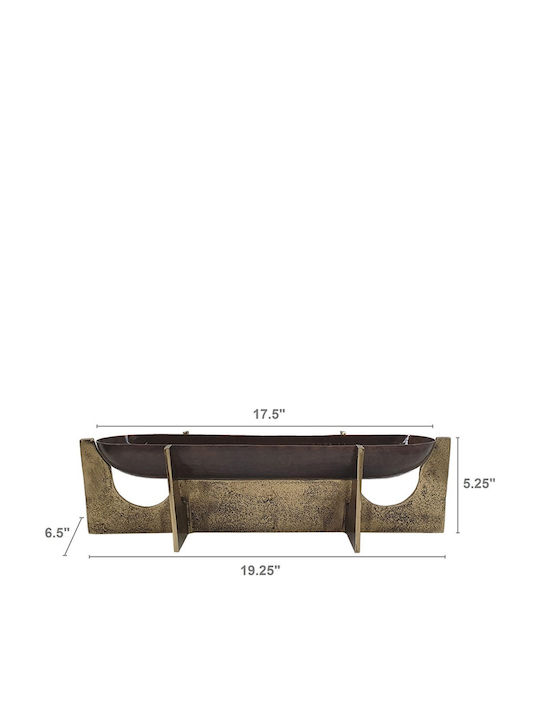 Artekko Luxe Декоративна Металик Златиста Чиния 49x16.5x3.3см Artekko Luxe Декоративна Металик Златиста Чиния 49x16.5x3.3см