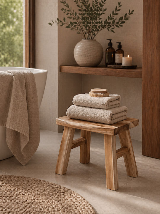 Wooden Stool Wood Shade 31x19x25cm Wooden Stool Wood Shade 31x19x25cm