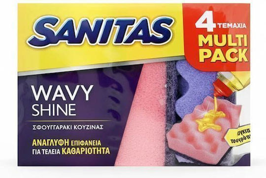 Sanitas Kitchen Sponge for Dishes 4pcs