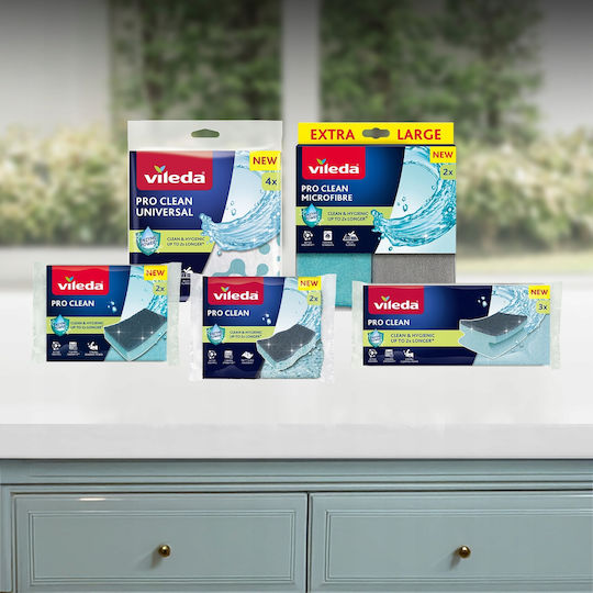 Vileda Clean Set Bureți de Vase 3 Bucăți