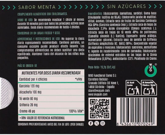 Wug Wug Ειδικό Συμπλήρωμα Διατροφής 8 Kautabletten Minze