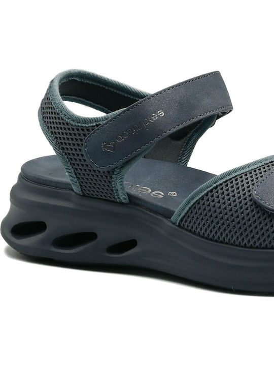 Γυναικεία Ανατομικά Σανδάλια Flatforms Μπλε