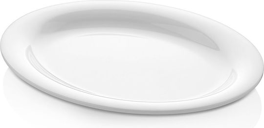 Atlas Melamin Servierplatte Oval Melamin Weiß 34x26cm 1Stück