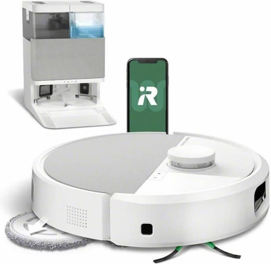 iRobot Roomba Plus 505 Combo Robot Vacuum Cleaner with Laser Mapping White