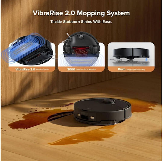 Roborock Q10 VF+ Robot Vacuum Cleaner with Laser Mapping & 10000Pa Suction Power Black