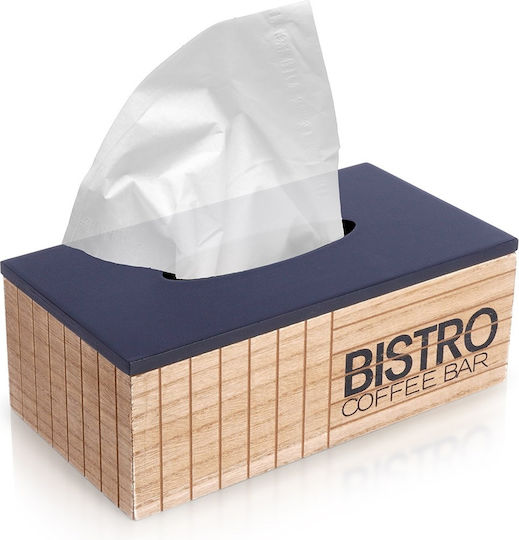 Zaros Wooden Tissue Holder Bistro Beige 25x13.5x9cm KZ292