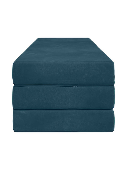 vidaXL Velvet Floor Pillow Blue 67x200cm