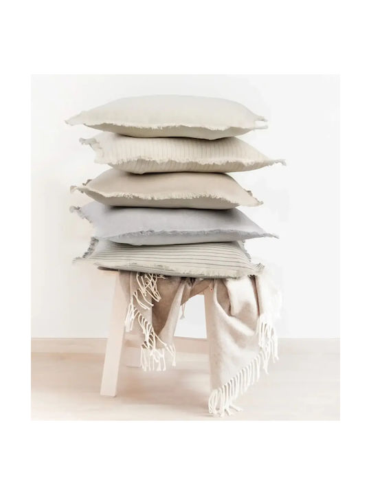 Das Home Sofa Cushion 0303 100% Cotton Gray 45x45cm