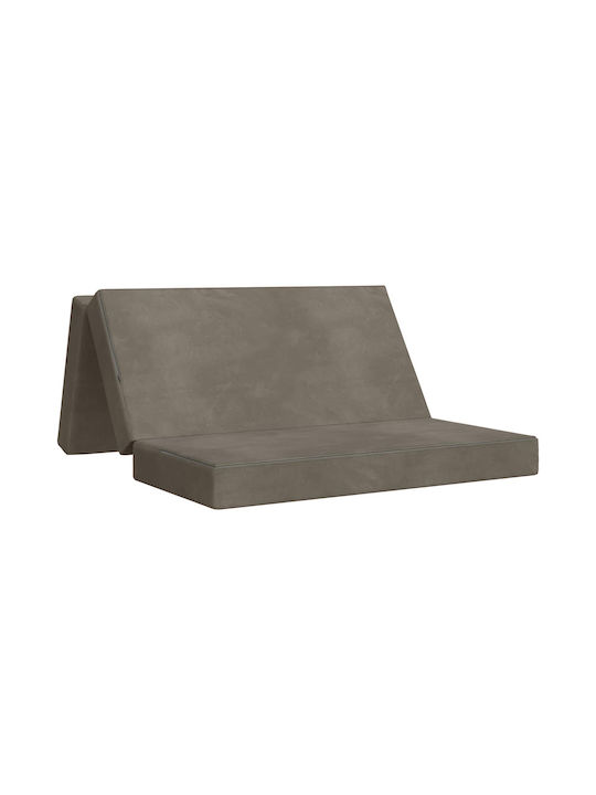 vidaXL Velvet Floor Pillow Light Gray 67x120cm