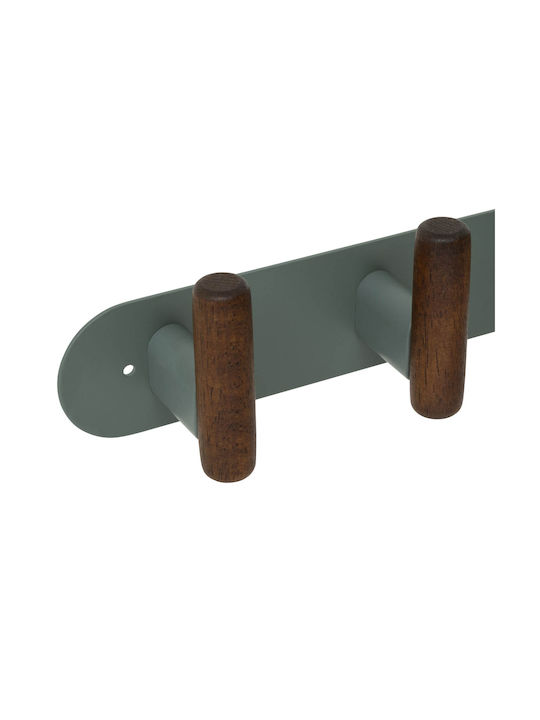 Atmosphera Wall Hanger Wooden 5 Hooks Gray 40x7.5x5.2cm