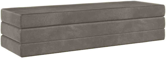 vidaXL Velvet Floor Pillow Light Gray 67x180cm
