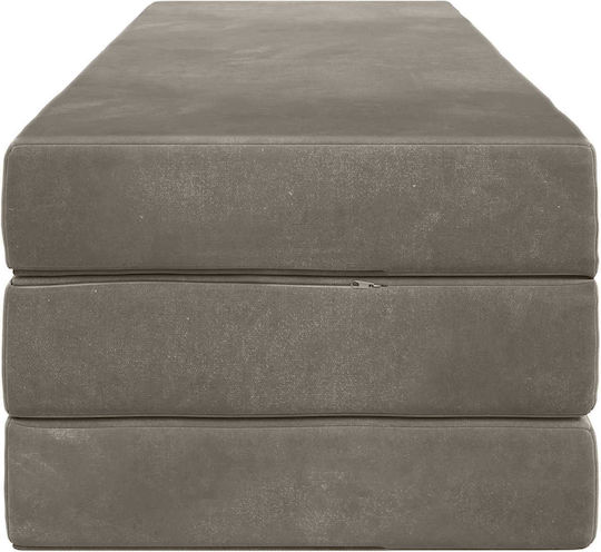 vidaXL Velvet Floor Pillow Light Gray 67x180cm