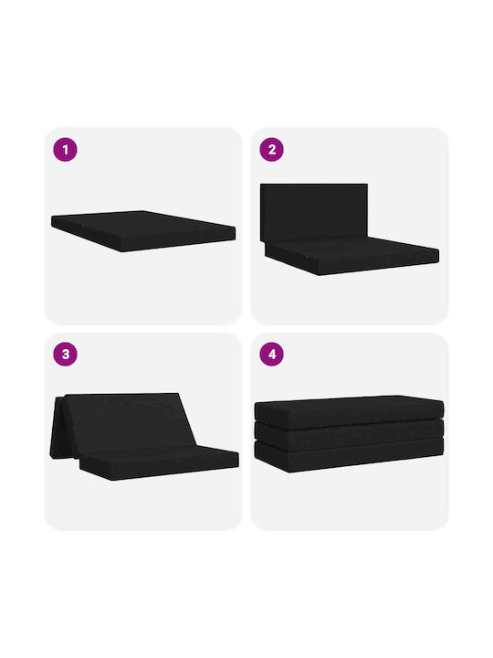 vidaXL Floor Pillow Black 67x140cm