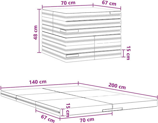 vidaXL Față De Pernă Taupe 67x140 Cm