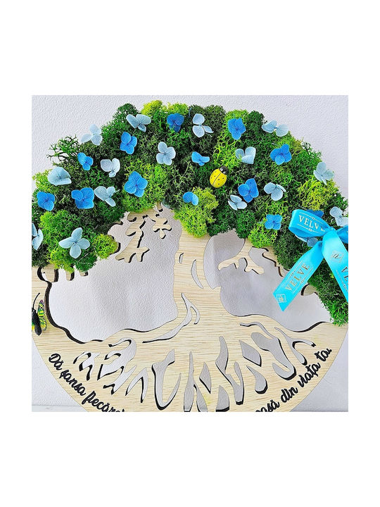 Decorative Painting Tree Life Stabilized Natural Lichens Cryogenated Hydrangeas 30x30 Cm Decorative Painting Tree Life Stabilized Natural Lichens Cryogenated Hydrangeas 30x30 Cm