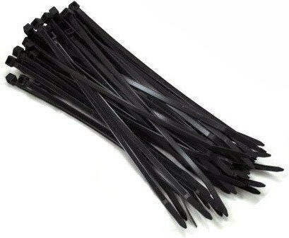 Dedra Plastic Cable Ties 300mmx3.6mm In Black Colour 100 Pieces 11C36302