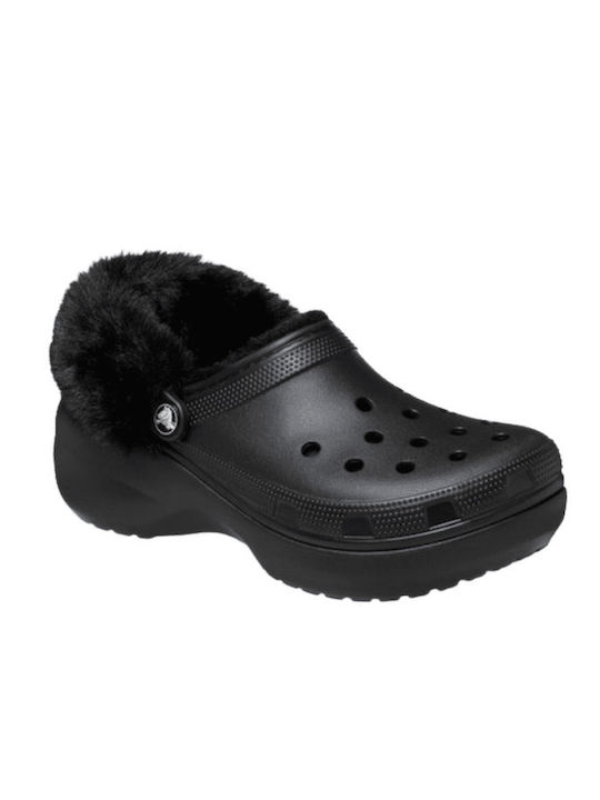 Crocs Classic Platform Γυναικεία Σαμπό Μαύρα Crocs Classic Platform Γυναικεία Σαμπό Μαύρα