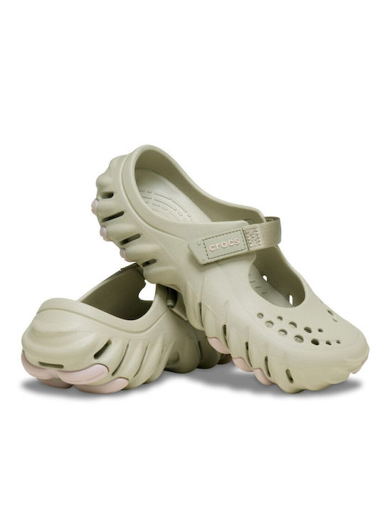 Crocs Echo Γυναικεία Σαμπό Μπεζ Crocs Echo Γυναικεία Σαμπό Μπεζ