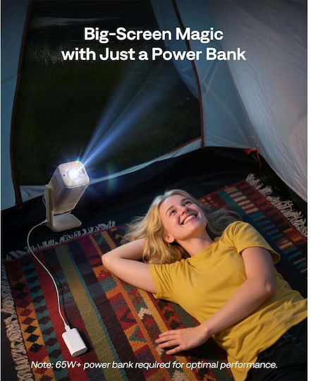 Aurzen Boom Air Mini Projector LCD Full HD LED Lamp with Wi-Fi and Built-in Speakers