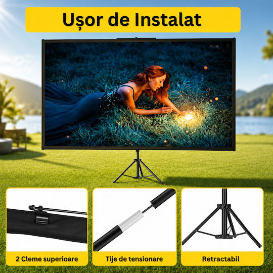 Οθόνη Προβολής Projector Δαπέδου με Λόγο Εικόνας 16:9 / 100"