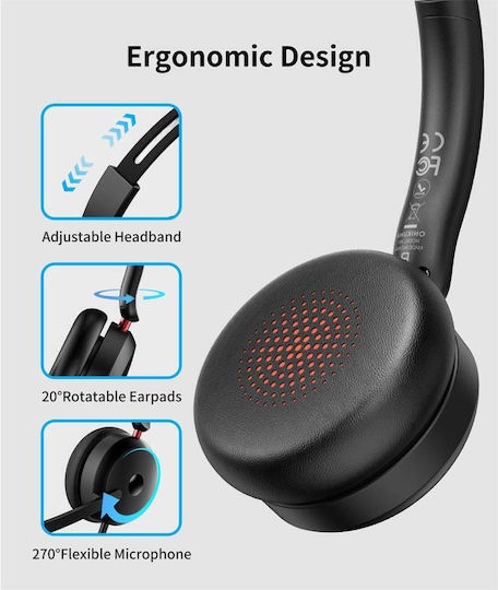 Onikuma X81 Căști Multimedia On Ear cu Microfon și Conectivitate Jack de 3,5 mm / USB-A / USB-C