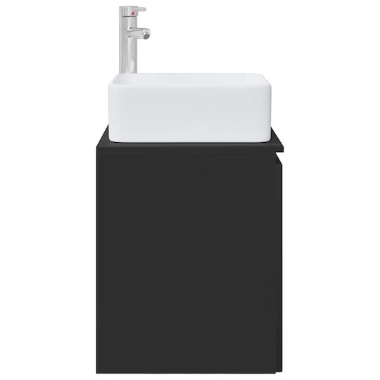 vidaXL Bathroom Vanity Unit Without Sink M53xD35xH63cm Black