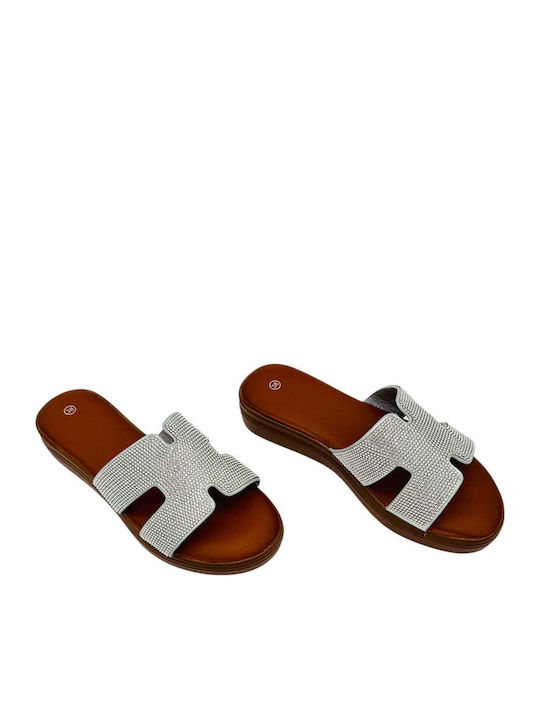 Women's Flat Silver Sandals