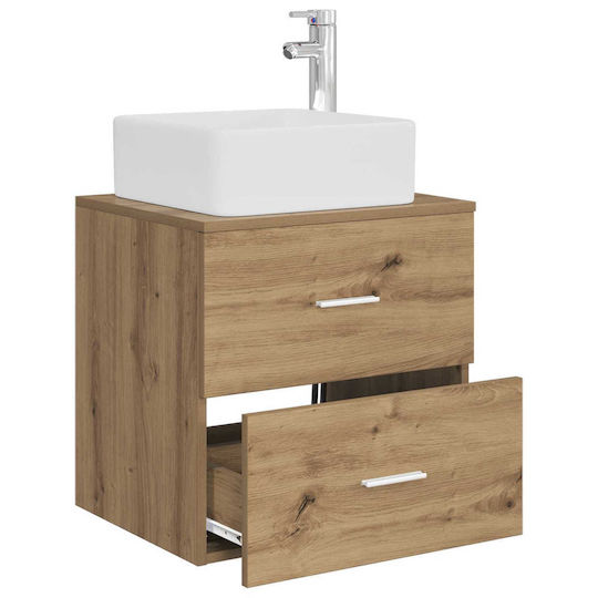 vidaXL Badezimmer Waschtisch-Einheit M53xB34.5xH63cm Eiche