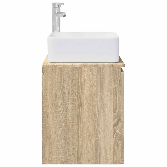 vidaXL Badezimmer Waschtisch-Einheit M53xB35xH63cm Holzschatten Sonoma
