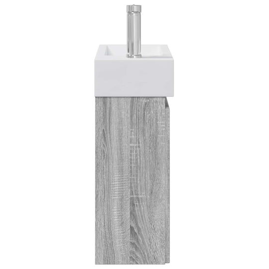vidaXL Плот с Мивка 45.5x22.5x84 см Сив