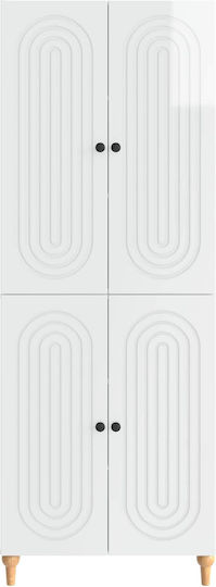 Weißes Bücherregal (2 Stück) 66x34,5x90cm