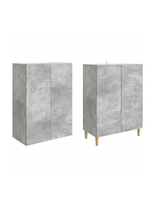 Gray Bookcases (2 Pieces) 66x34.5x90 cm