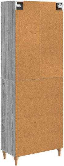Βιβλιοθήκες Γκρι (2τμχ) 66x34.5x90εκ.
