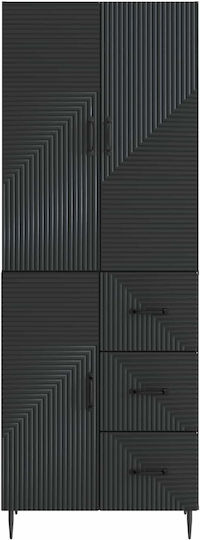 Schwarze Bücherregale (2Stück) 66x34.5x89.5cm