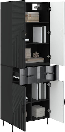 Bibliothek Schwarz 66x34.5x89.5cm
