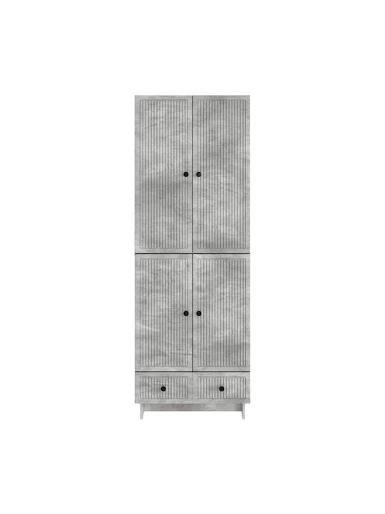 Βιβλιοθήκες Γκρι (2τμχ) 66x34.5x95εκ.