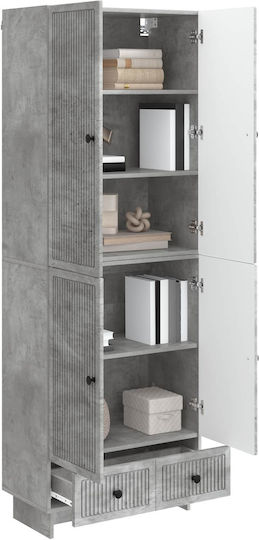 Bücherregale Grau 2Stücke 66x34.5x95cm