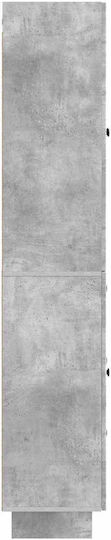 Wand Wohnzimmer Vitrine aus Spanplatte Grau 66x34.5x90cm