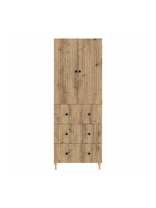 Βιβλιοθήκες Καφέ (2τμχ) 66x34.5x90εκ.