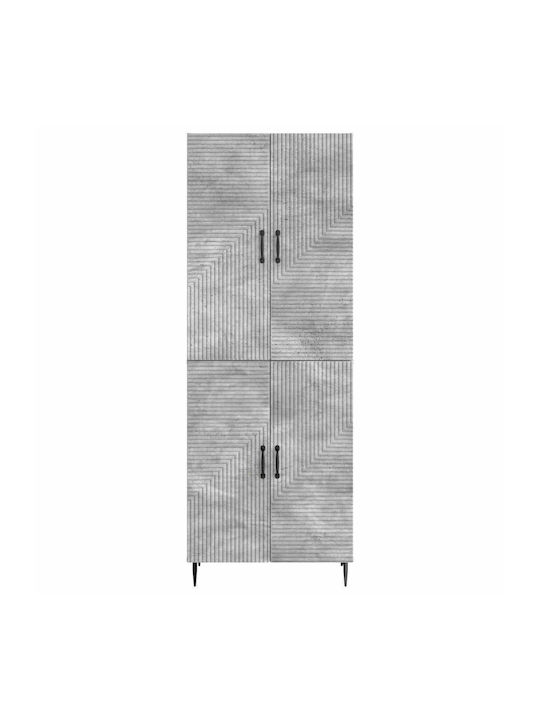 Βιβλιοθήκες Γκρι (2τμχ) 66x34.5x89.5εκ.