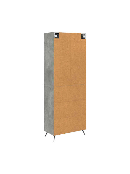 Gray Bookcases (2 Pieces) 66x34.5x90 cm