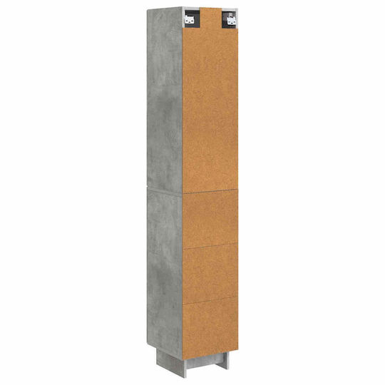 vidaXL Подова Колона За Баня 34.5x33x90см Сива