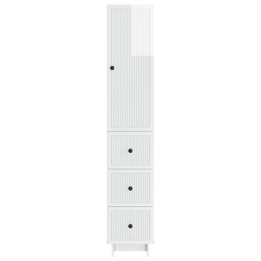 vidaXL Bathroom Column Cabinet Wall Hung M33xL34.5xH90cm White